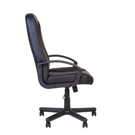 Scaun directorial CIUDAD, piele ecologica, negru/gri [5]