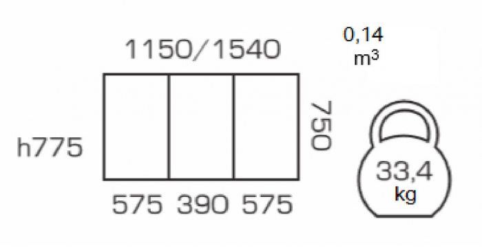 Masa de bucatarie extensibila BREFY, 115(155)*75 cm, White [4]