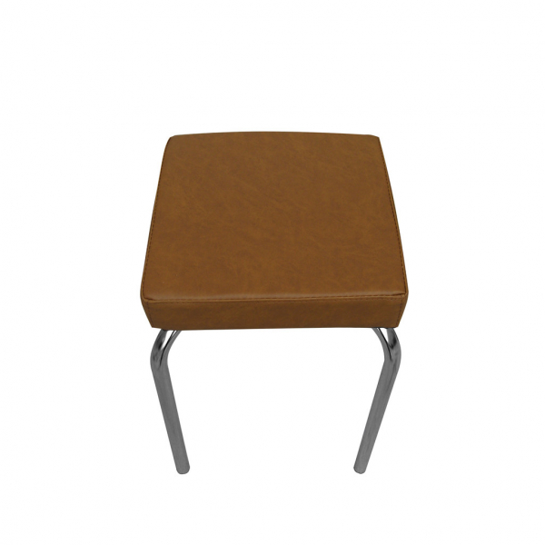Scaun bucatarie Avida Chrome, Aramiu piele ecologica [2]