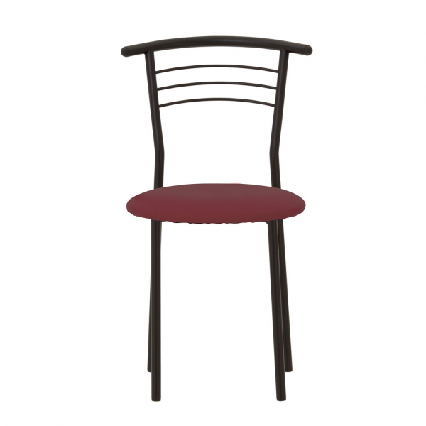Scaun bucatarie Baroque Black, Carmin piele ecologica [2]