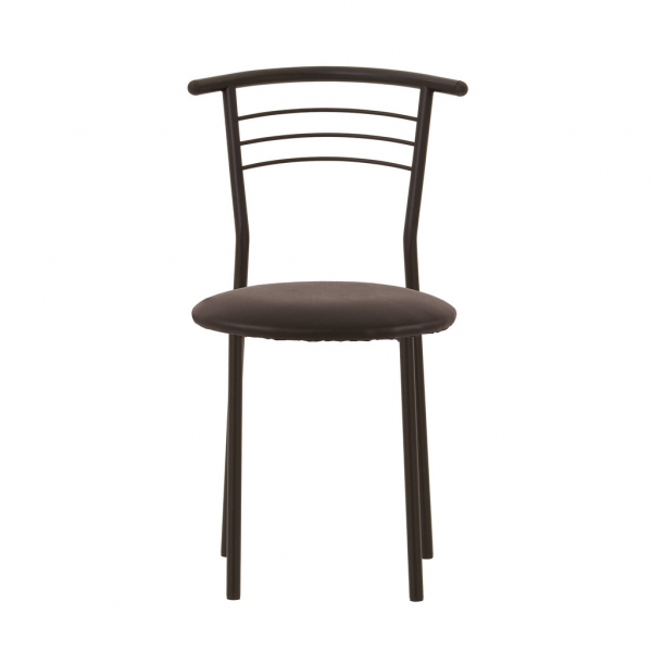 Scaun bucatarie Baroque Black, Negru piele ecologica [2]