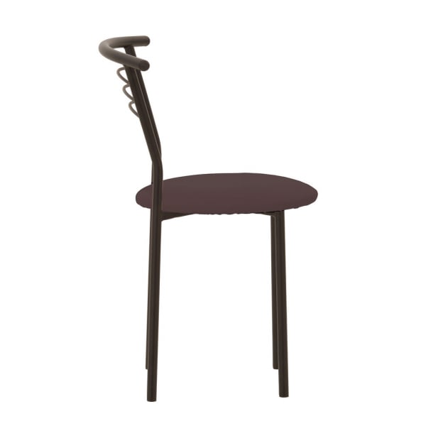 Scaun bucatarie Baroque Black, Wenge piele ecologica [3]