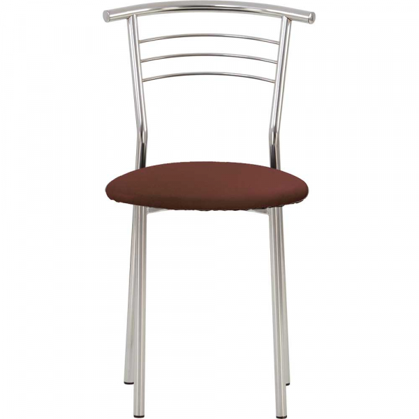 Scaun bucatarie Baroque Chrome, Bordo inchis piele ecologica [2]