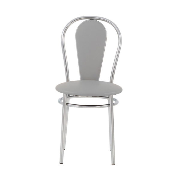 Scaun bucatarie  Kimi Chrome, Gri piele ecologica [2]