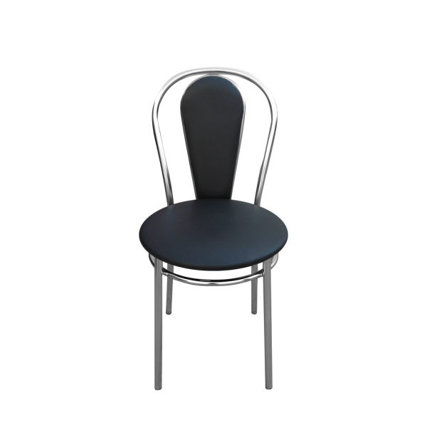 Scaun bucatarie  Kimi Chrome, Negru piele ecologica [2]