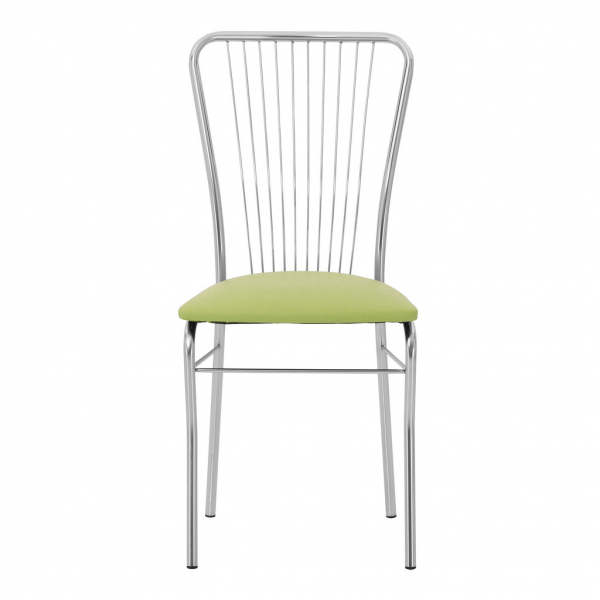 Scaun bucatarie Laval Chrome, Oliv piele ecologica [2]