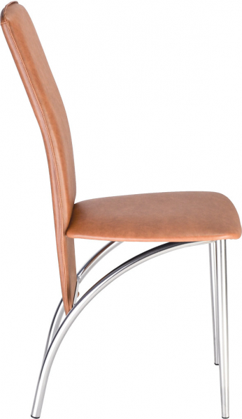 Scaun bucatarie Nora Chrome, Aramiu piele ecologica [3]