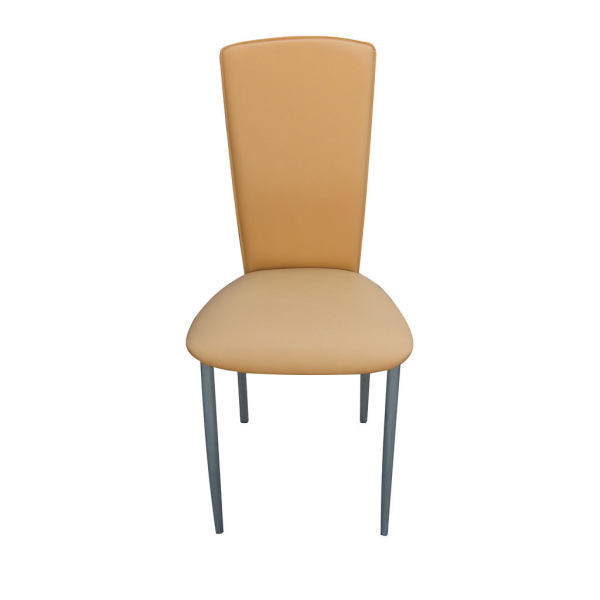Scaun bucatarie Nora Chrome, Ocru piele ecologica [2]