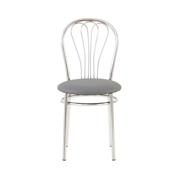 Scaun bucatarie Picard Chrome, Gri piele ecologica [2]