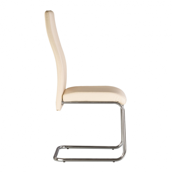 Scaun bucatarie Tom CF, Crem piele ecologica [3]
