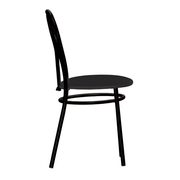 Scaun bucatarie Velvet Black, Wenge piele ecologica [3]