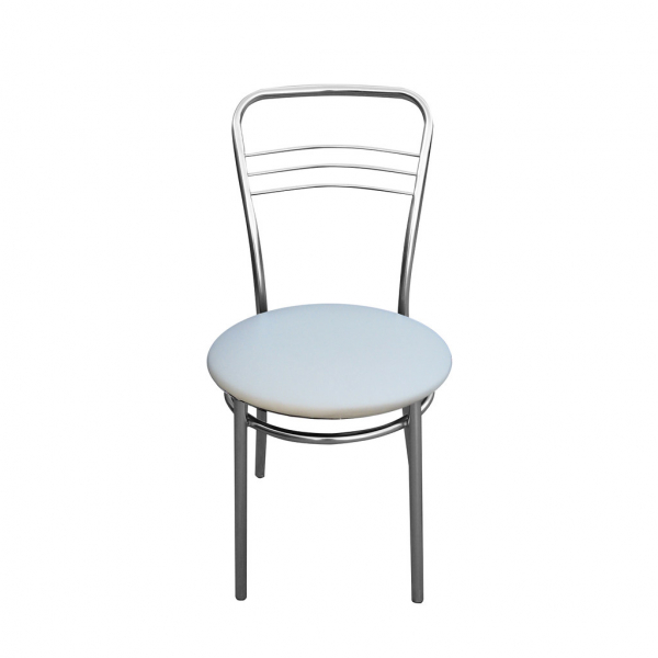 Scaun bucatarie Vera Chrome, Crem piele ecologica [2]