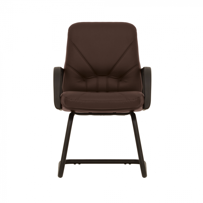 Scaun conferinta MAVIS CF LB, Brun inchis piele ecologica [2]