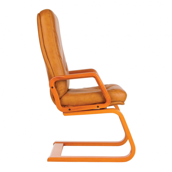 Scaun conferinta MAVIS EXTRA CF, Brun deschis piele ecologica [3]
