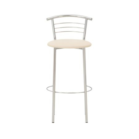 Scaun de bar Baroque Hoker, Crem piele ecologica [2]