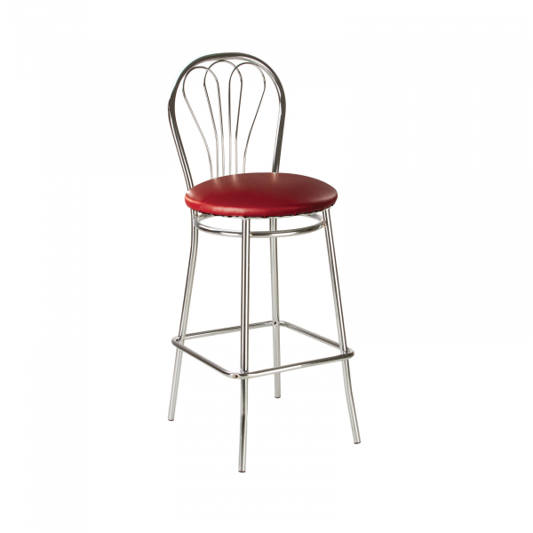 Scaun de bar Picard Hoker, Carmin piele ecologica [2]