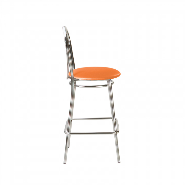 Scaun de bar Picard Hoker, portocaliu, piele ecologica [3]