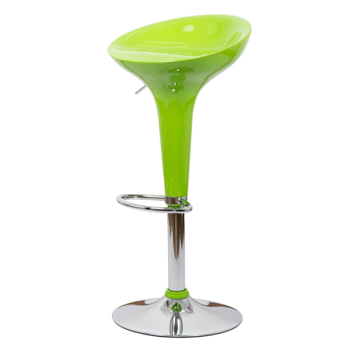 Scaun de bar Roma, verde, plastic [3]