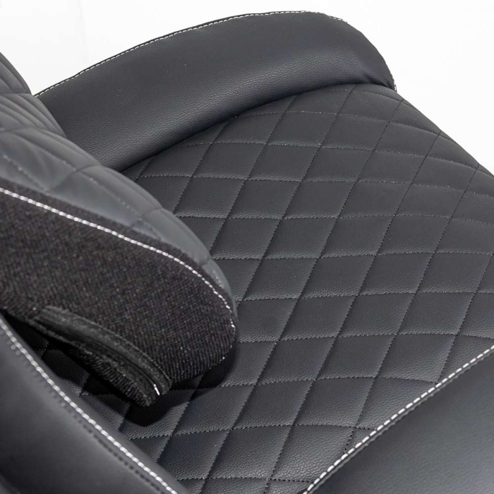 Scaun de bar Titan 115, negru, piele ecologica [3]