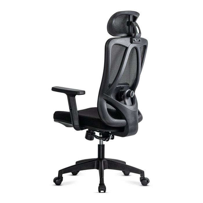 Scaun de bar Vertex 135, negru, plasa [2]