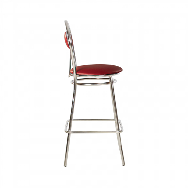 Scaun de bar Wegner Hoker, Carmin piele ecologica [3]