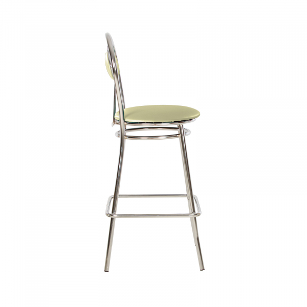 Scaun de bar Wegner Hoker, Oliv piele ecologica [3]