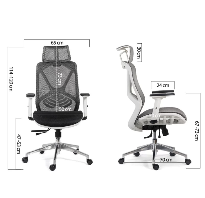 Scaun de birou AURIS, mecanism Multiblock, suport lombar, Mesh, Negru [5]