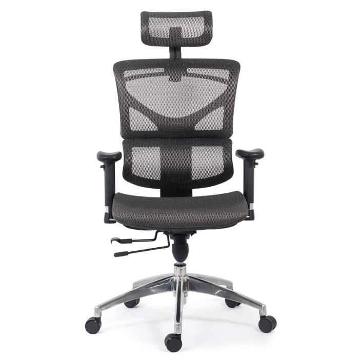 Scaun de birou Comfort 133, gri, plasa [2]