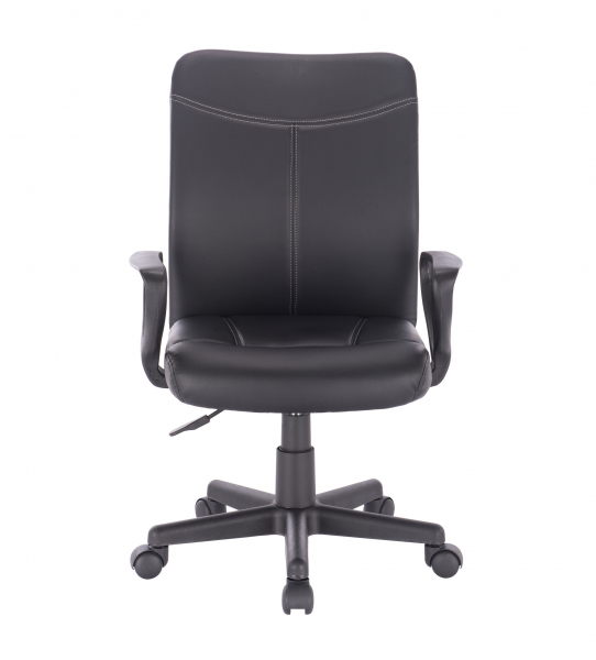 Scaun de birou ergonomic BARMENDA, PU, Negru [2]