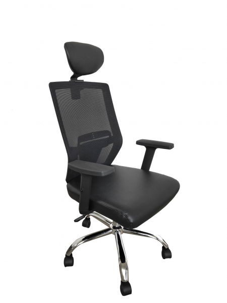 Scaun de birou ergonomic BONANZA, PU+Mesh, cu suport lombar si tetiera [2]