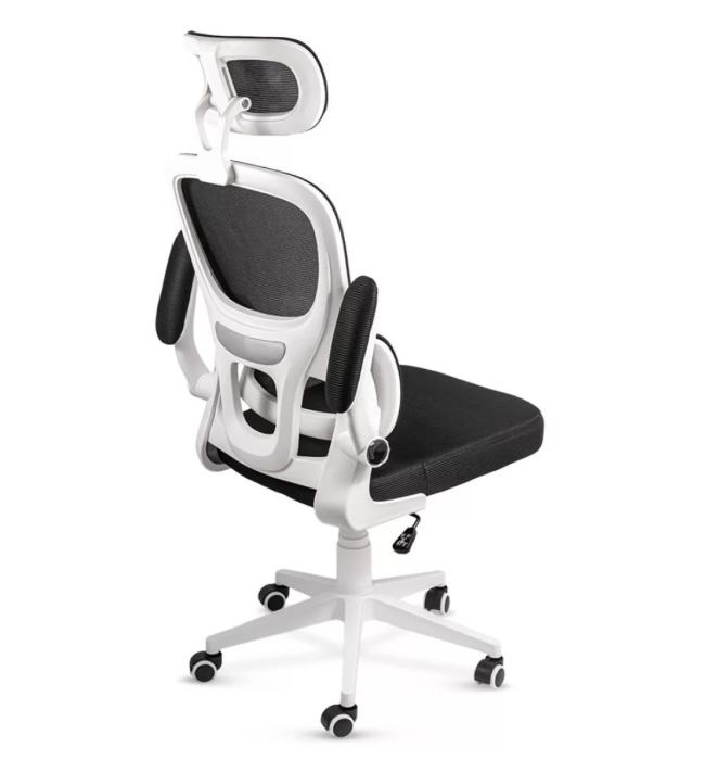 Scaun de birou ergonomic Davos 138, suport lombar reglabil , Negru, Stofa + Mesh [4]