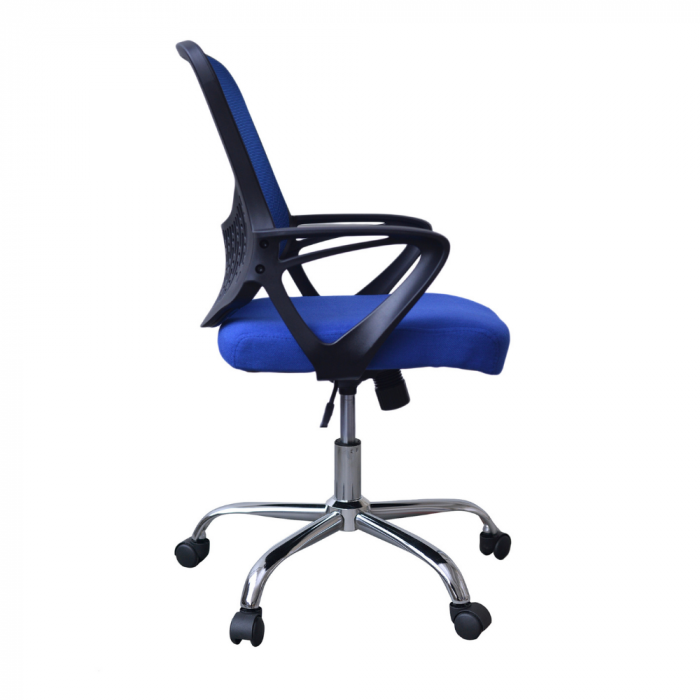 Scaun de birou ergonomic GRAVO, Albastru, Mesh/Textil [3]