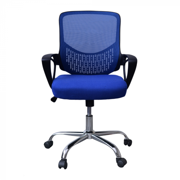 Scaun de birou ergonomic GRAVO, Albastru, Mesh/Textil [2]