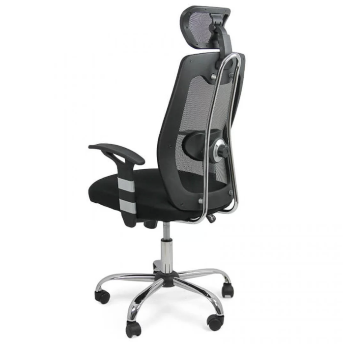 Scaun de birou GOZO, stofa + Mesh, Negru [3]
