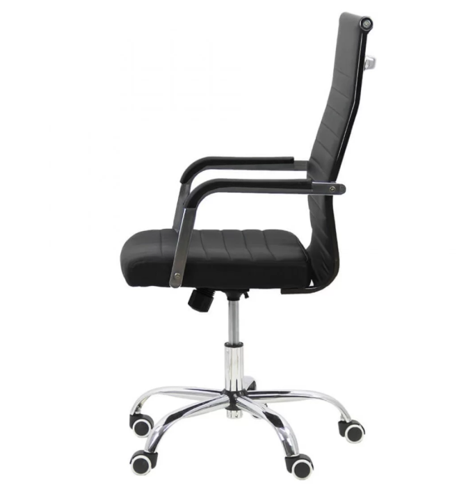 Scaun de birou ODESSA, cu brate, ajustabil,piele ecologica, Negru [3]