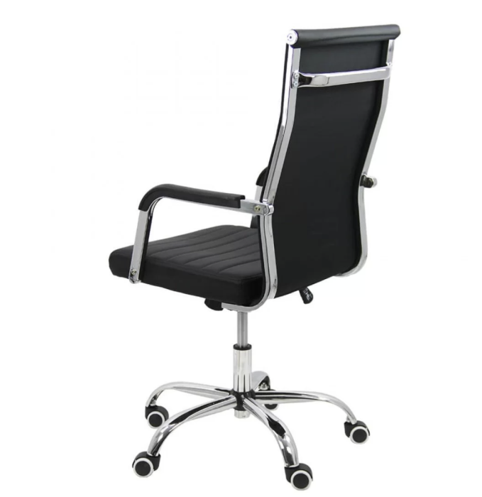 Scaun de birou ODESSA, cu brate, ajustabil,piele ecologica, Negru [2]