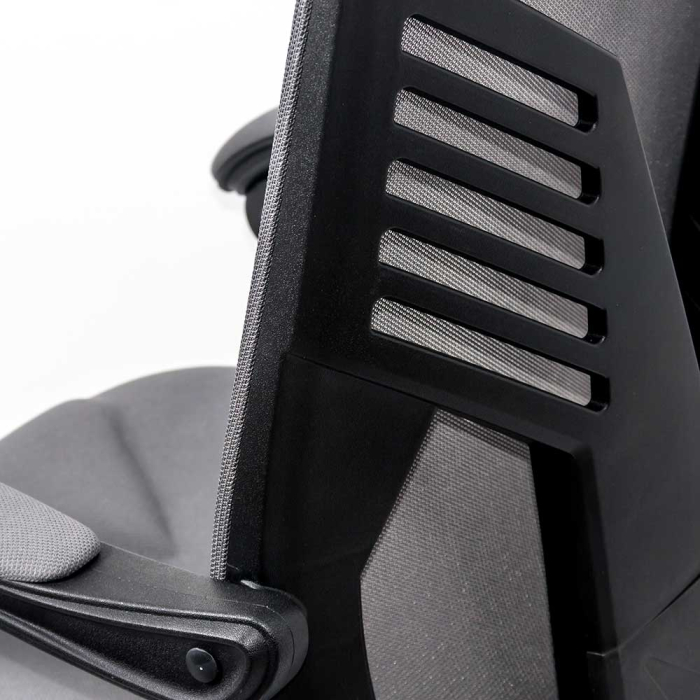 Scaun de birou Optima 80, gri, plasa [2]