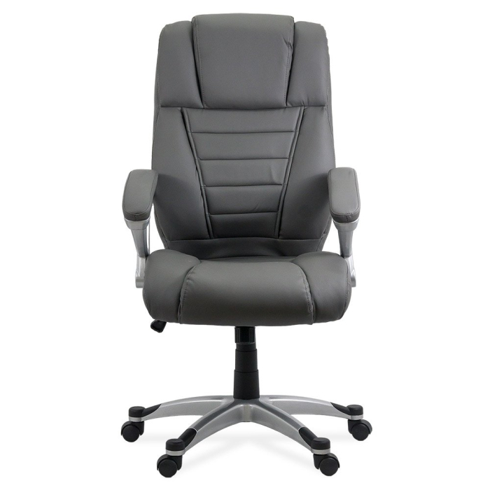 Scaun de birou Optima 81, gri, piele ecologica [3]