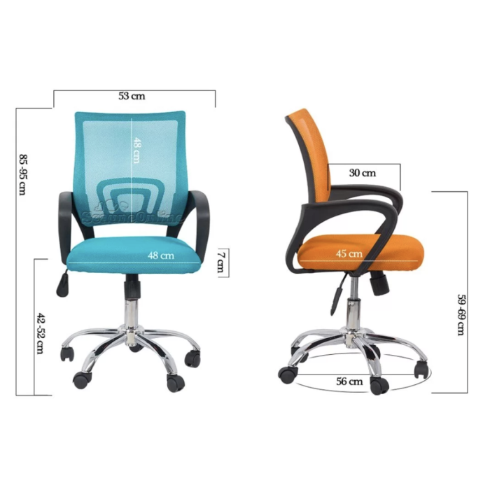 Scaun de birou JUNIOR, reglabil pe inaltime, Mesh, Negru [4]