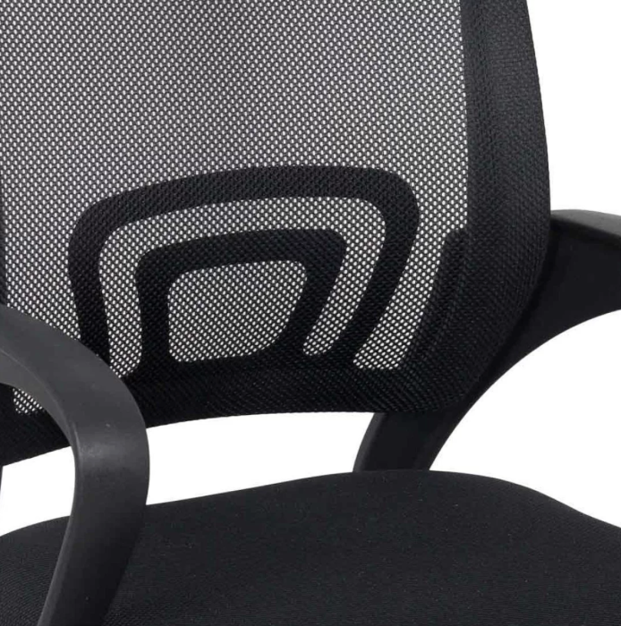 Scaun de birou JUNIOR, reglabil pe inaltime, Mesh, Negru [6]