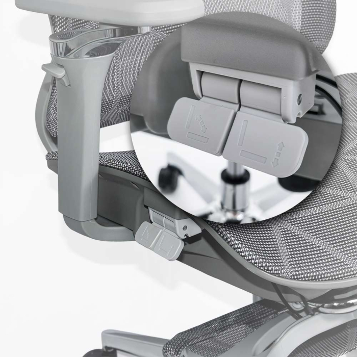 Scaun de birou Style, gri, plasa [3]