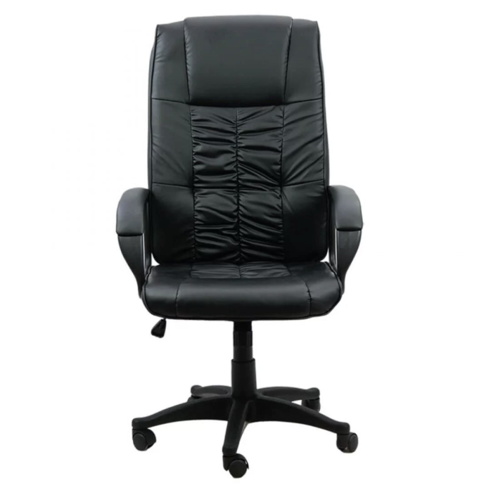 Scaun de birou URBAN, mecanism balans, piele ecologica, Negru [2]