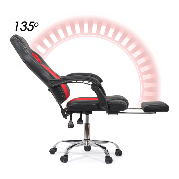 Scaun de birou Valor 90, rosu, plasa [2]