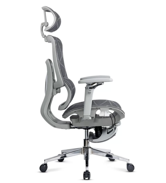 Scaun de birou VISION, brate 4D, mesh respirabil, Gri [4]