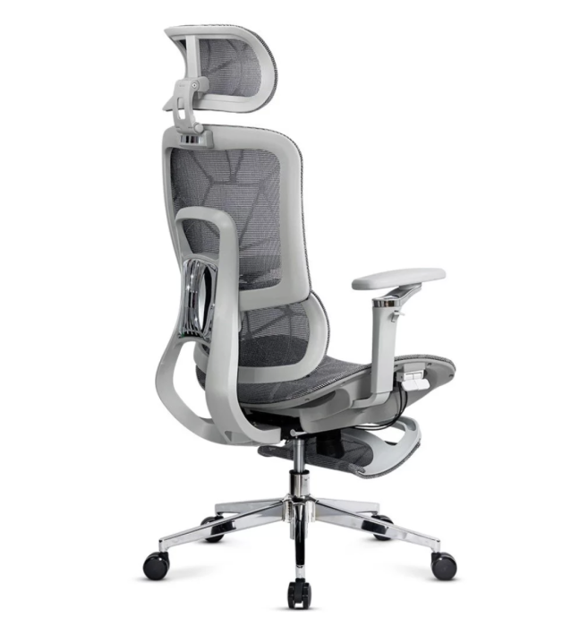 Scaun de birou VISION, brate 4D, mesh respirabil, Gri [3]