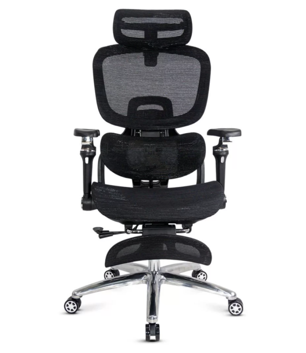 Scaun de birou VISION, brate 4D, mesh respirabil, Negru [2]
