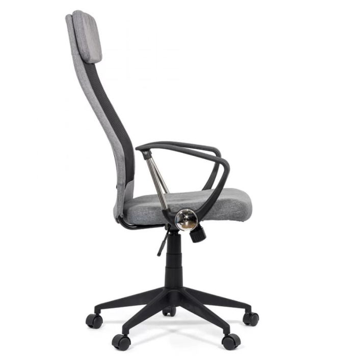 Scaun de birou VORTEX, tetiera captusita, Mesh + Stofa, Gri [4]