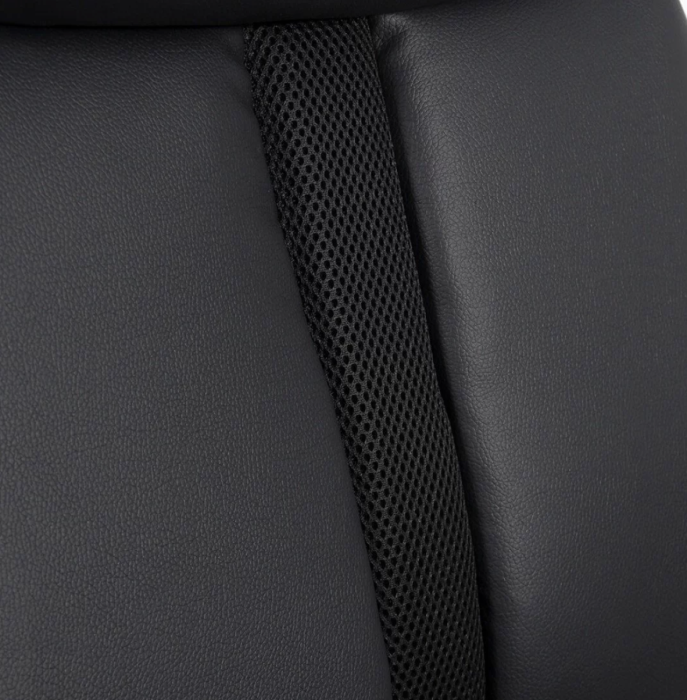 Scaun de birou ZENITH, suport pentru picioare, recliner 135°, Piele ecologica, Negru [8]