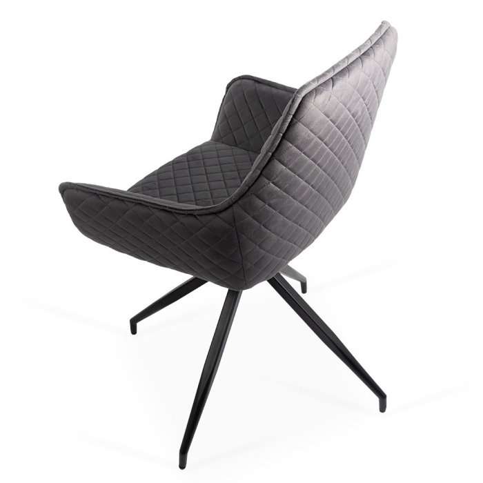 Scaun dining Aida 193, gri, catifea [3]
