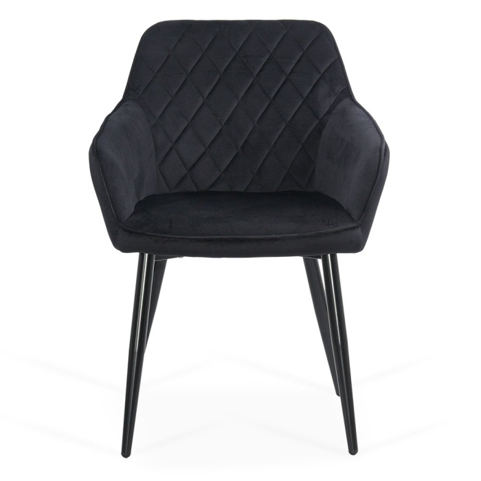 Scaun dining Aria, negru, catifea [3]